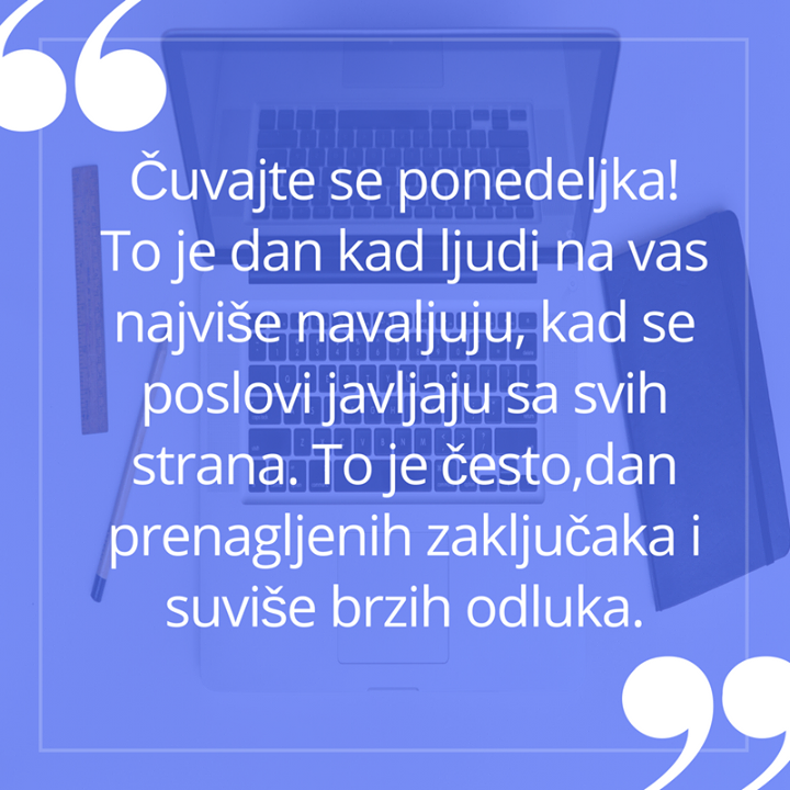 Ivo Andrić o ponedeljku :)